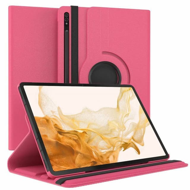 360 drejelig cover Samsung Galaxy Tab S8 Plus 12.7 - Mørkpink