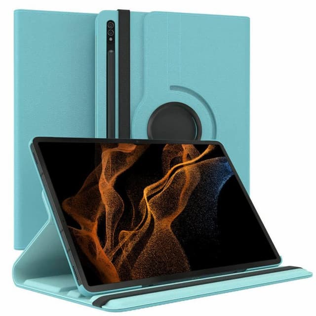 360° roterbar deksel Samsung Galaxy Tab S8 Ultra 14.6 - Lyseblå