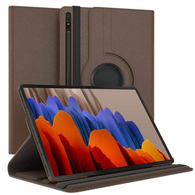 360° käännettävä kotelo Samsung Galaxy Tab S7 Plus - Ruskea