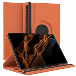 360° roterbar deksel Samsung Galaxy Tab S8 Ultra 14.6 - Oransje
