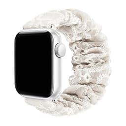 Scrunchie elastinen rannekoru Apple Watch 7 (41mm) - Beige