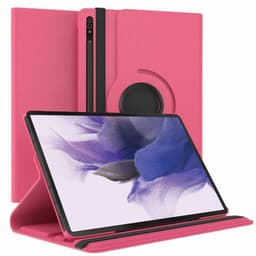 360° roterbar deksel Samsung Galaxy Tab S7 FE - Mørkrosa