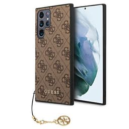 Guess 4G Charms Collection cover Samsung Galaxy S22 Ultra - Brun