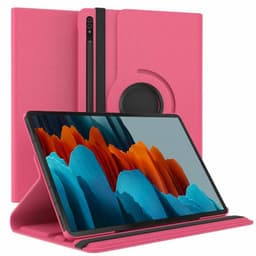 360° roterbart fodral Samsung Galaxy Tab S7 - Mörkrosa
