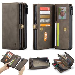 CaseMe Samsung S21 FE CaseMe Big Wallet 2in1 Magnet Pungetui - Brun