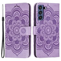 SKALO Samsung S21 FE Mandala lompakkokotelo - Violetti