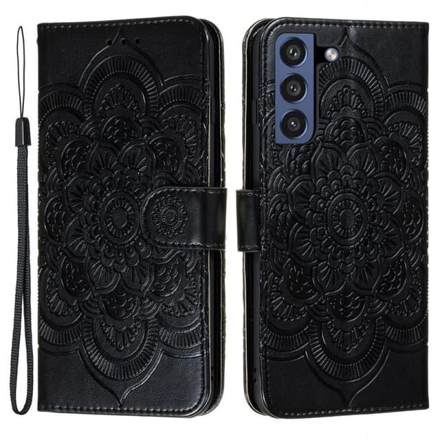 SKALO Samsung S21 FE Mandala Flip Cover - Sort