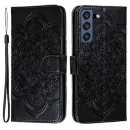 SKALO Samsung S21 FE Mandala Plånboksfodral - Svart