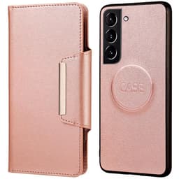 SKALO Samsung S21 FE DOLIZMA 2 i 1 Magnet Plånboksfodral - Rosèguld