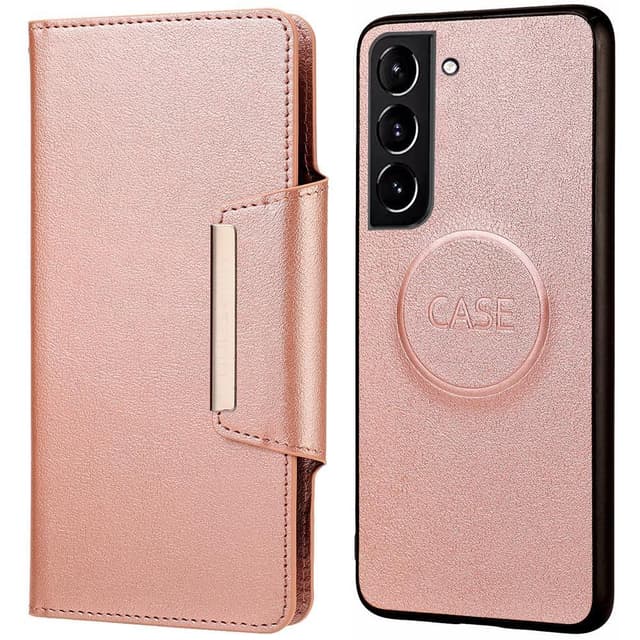 SKALO Samsung S21 FE DOLIZMA 2 i 1 Magnet Plånboksfodral - Rosèguld