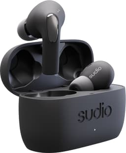 Sudio E2 helt trådløse in-ear hodetelefoner (sort)