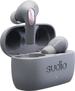 Sudio E2 True Wireless in ear-hörlurar (grå)