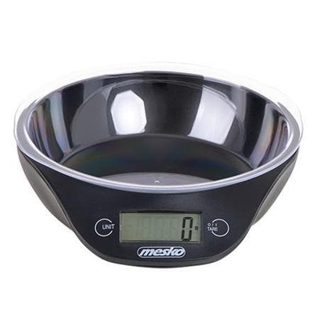 Mesko Kjøkkenvekt med skål MS 3164 Maks vekt (kapasitet) 5 kg, Gradering 1 g, Displaytype LCD, Sort