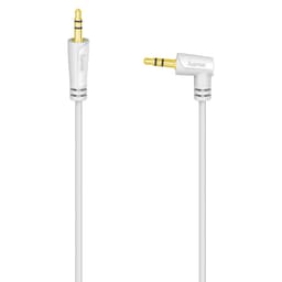 Hama lydkabel 3,5 mm jack  90° til 3,5 mm jack (hvit)