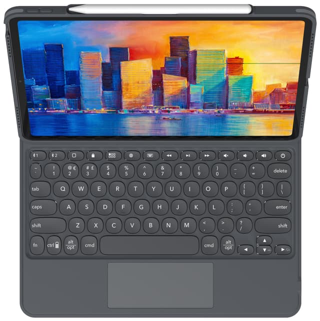Zagg Pro Keys tastaturdeksel med trackpad til iPad Pro 12.9" (charcoal)