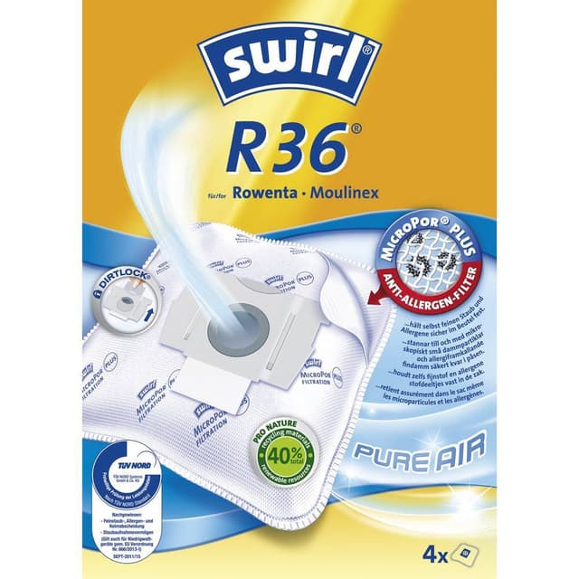 Swirl R36 AirSpace Dammsugarpåsar 4 st