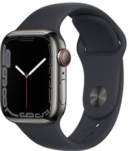 Apple Watch Series 7 41 mm GPS+eSIM (grafitstål/midnight sp. rem)