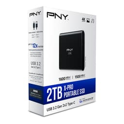PNY X-PRO USB 3.2 Gen 2x2 Type-C Portable SSD 2TB