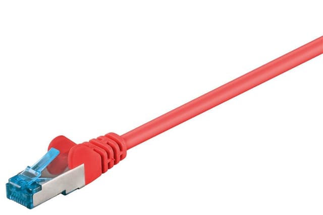 Netværkskabel CAT 6A, S/FTP (PiMF), rød, 0,25 m