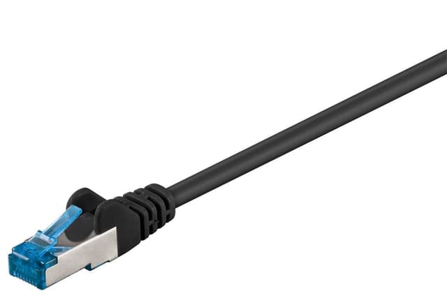 CAT 6A patch-kaapeli, S/FTP (PiMF), musta