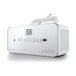 Muse M-28RDW Vit, bärbar radio CD/MP3-spelare med USB