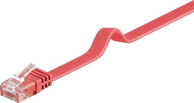 Goobay CAT 6 platt patchkabel, U/UTP, röd