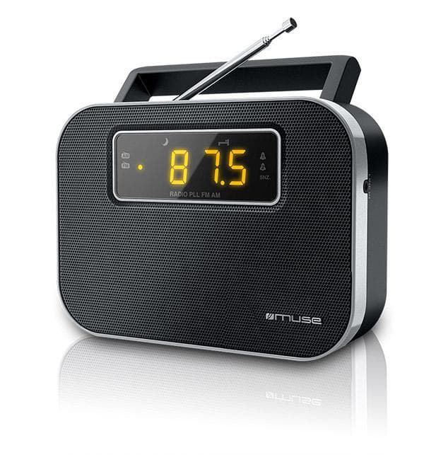 Muse M-081R Svart, larmfunktion, 2-bands PLL bärbar radio