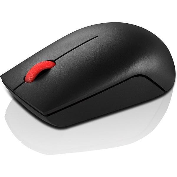 Lenovo Mouse Essential Compact Standard, svart, trådlös, trådlös anslu
