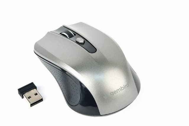 Gembird Mouse MUSW-4B-04-BG Standard, Nej, Svart/ Mellansgrå, Trådlös