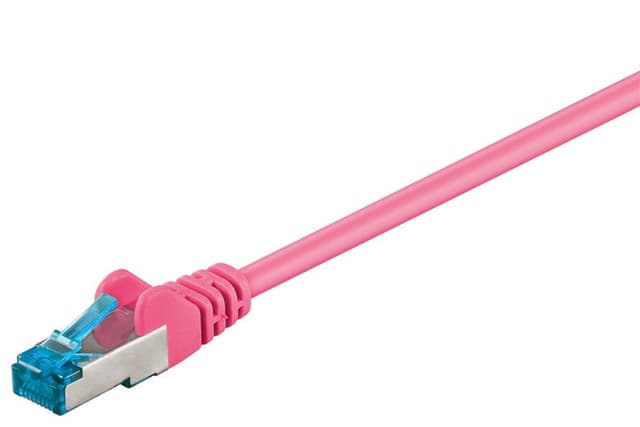 Goobay Netværkskabel CAT 6A, S/FTP (PiMF), magenta, 0,25 m