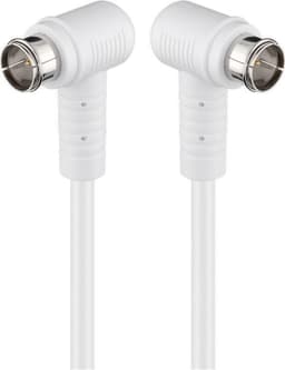 Vinklad SAT-antennkabel (80 dB), dubbelskärmad