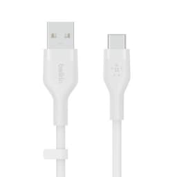 BOOST CHARGE USB-A til USB-C Silicon 3m, Hvid