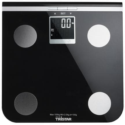 Vågar Tristar Maxvikt (kapacitet) 150 kg, Noggrannhet 100 g, Minnefunk