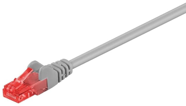 Goobay 95250 CAT 6 patchkabel, U/UTP, grå, 0,25 m
