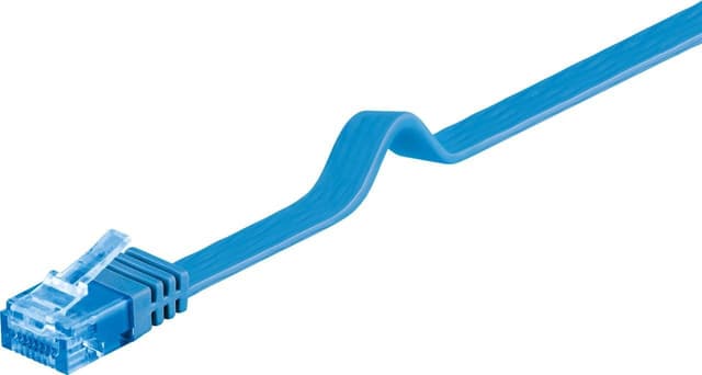 Goobay CAT 6A flat-patch kabel U/UTP, blå