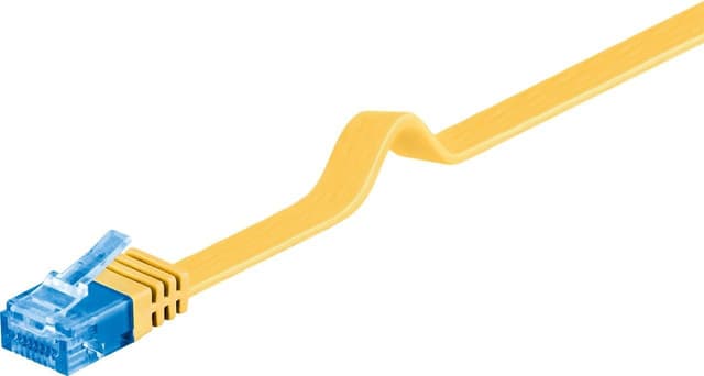 Goobay CAT 6A flat-patch kabel U/UTP, gul