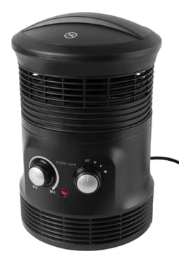 Fan Heater, 360 degree heating, 2 heating setting, black