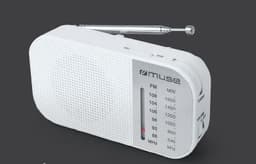 Muse M-025 RW, bärbar radio, vit