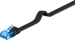 Goobay CAT 6A flat-patch kabel U/UTP, svart