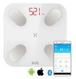 PICOOC Smart Digital skala Mini V2 Maksimal vekt (kapasitet) 150 kg, Body Mass Index (BMI) måling, hvit