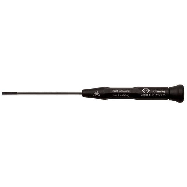 C.K. Xonic ESD Kærv-skruetrækker Klinge-bredde: 3 mm Klinge-længde: 100 mm DIN EN 61340-2