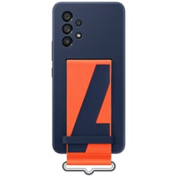 Samsung Galaxy A53 silikonecover med strop (navy)