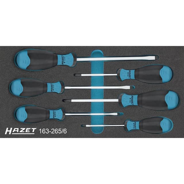 Verkstad Skruvmejsel set 6 delar Hazet 163-265/6 Spår,