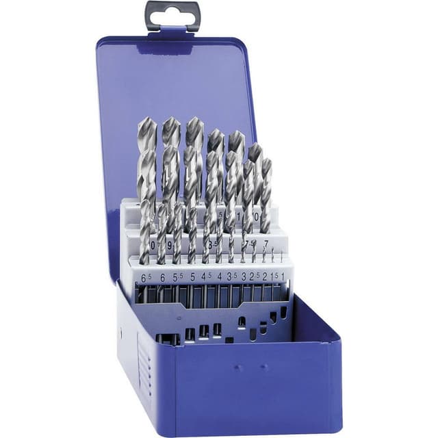 Exact 32003 HSS Metall-spiralborrset 19 delar Slipat