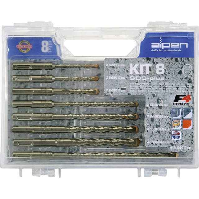 Alpen 80704100100 Hårdmetall Borrhammar-set 8 delar 5