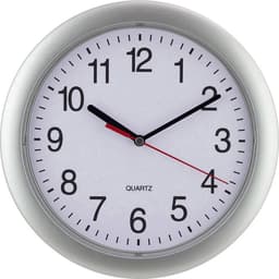 EUROTIME 22222 Kvarts Väggklocka 25 cm Silver