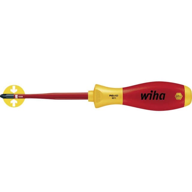 VDE Stjärnskruvmejsel Wiha 3211 slimFix PH 2