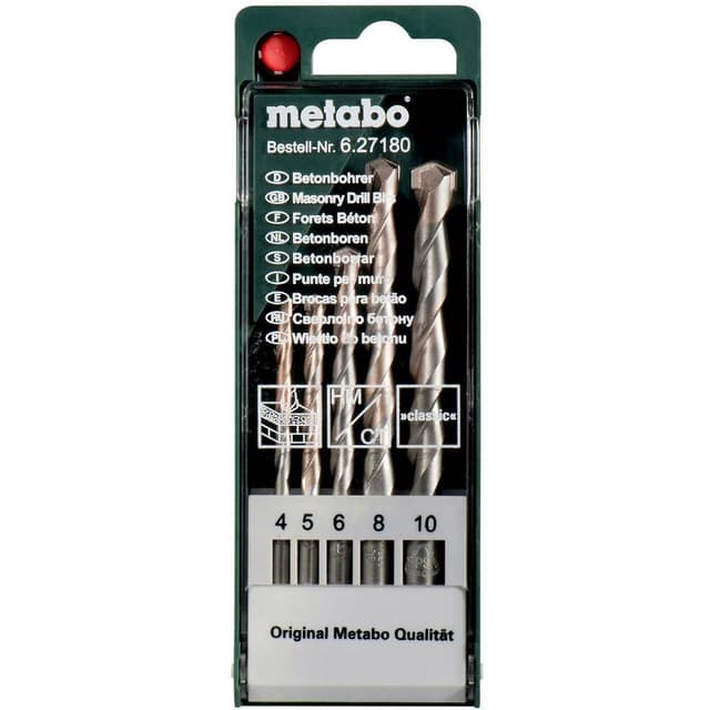 Metabo 627180000 Betong-spiralborr set 5 delar 4 mm, 5