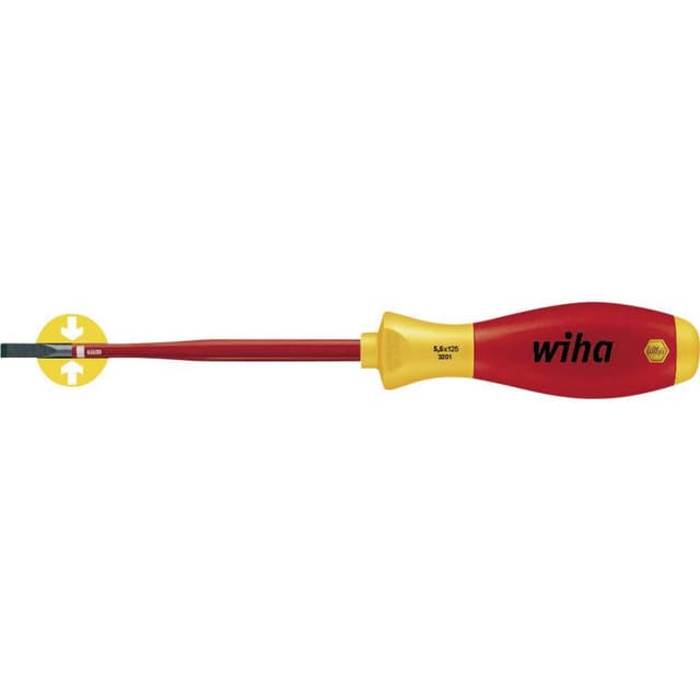 VDE Spårskruvmejsel Wiha Klingbredd: 4.5 mm Klinglängd: