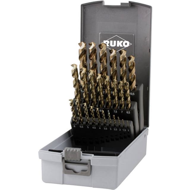 RUKO 228215RO HSSE-Co 5 Metall-spiralborrset 25 delar